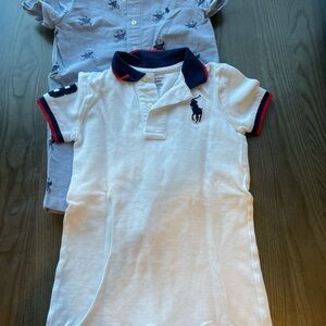 Polo by Ralph Lauren Kids White Polo with Navy Accents